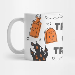 Cute Halloween Doodle Art Mug